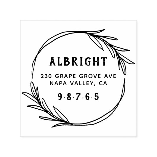 ボタニはっきりしたカルリースカスタム差出人住所 セルフインキングスタンプ (デザイン)