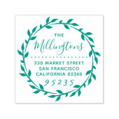 ボタニはっきりしたカルリーススクリプト名と差出人住所 セルフインキングスタンプ (デザイン)