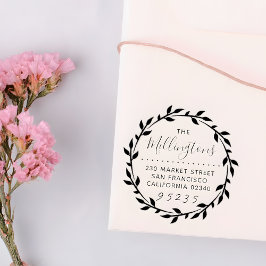 ボタニはっきりしたカルリーススクリプト名と差出人住所 セルフインキングスタンプ