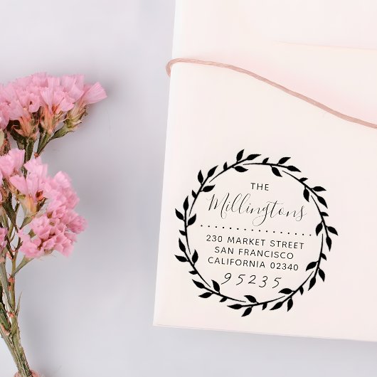 ボタニはっきりしたカルリーススクリプト名と差出人住所 セルフインキングスタンプ