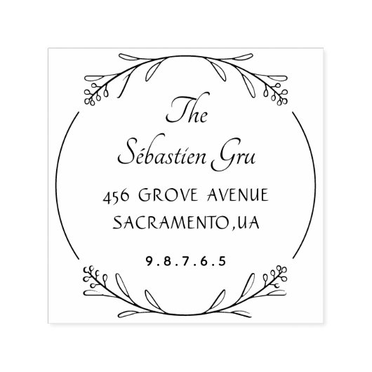 ボタニはっきりしたカルリース セルフインキングスタンプ (デザイン)