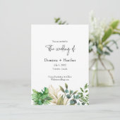 ボタニエレガントカルおよびフォト結婚式招待状 招待状 (スタンド正面)