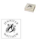 ボタニエレガントカルアンパサンドのカップルの名結婚前 ラバースタンプ (押印)