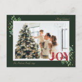 ボタニエレガントカルクリスマスファミリーフォトジョイポストカード シーズンポストカード (正面)