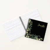 ボタニエレガントカルフレーム離れブラック ノートブック (内部)