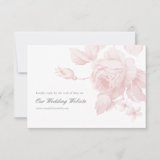 ボタニエレガントカルフローラ結婚のウェブサイト 出欠カード (正面)