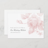 ボタニエレガントカルフローラ結婚のウェブサイト 出欠カード (正面/裏面)