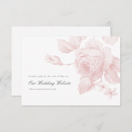 ボタニエレガントカルフローラ結婚のウェブサイト 出欠カード (正面/裏面)