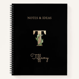 ボタニエレガントカルモノグラム文字T ノートブック