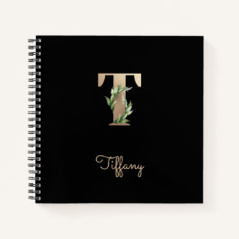 ボタニエレガントカルモノグラム文字T ノートブック