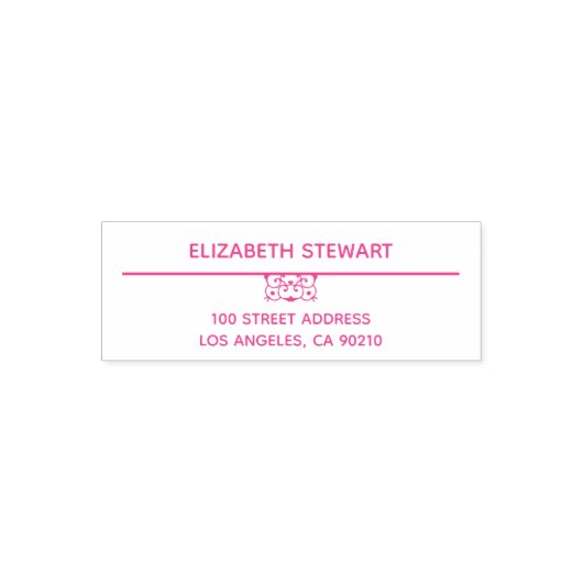 ボタニエレガントカル差出人住所自己スタンプ セルフインキングスタンプ (デザイン)