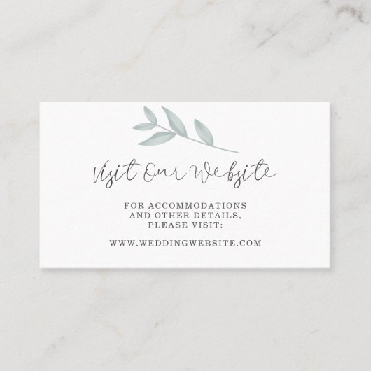 ボタニエレガントカル結婚のWebサイト挿入カード プレイスカード (正面)