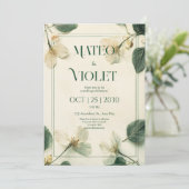 ボタニエレガントカル結婚式招待状 招待状 (スタンド正面)