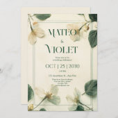 ボタニエレガントカル結婚式招待状 招待状 (正面/裏面)