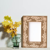 ボタニエレガントカル縁ど誕生日と名前 レーザー彫刻フレーム