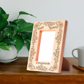 ボタニエレガントカル縁ど誕生日と名前 レーザー彫刻フレーム