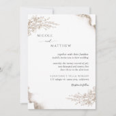 ボタニエレガントカル自然、トーンウォーター結婚カラー 招待状 (正面)