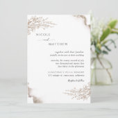 ボタニエレガントカル自然、トーンウォーター結婚カラー 招待状 (スタンド正面)