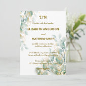 ボタニエレガントックカップル素朴な結婚写真 招待状 (スタンド正面)