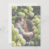 ボタニエレガントックカップル素朴な結婚写真 招待状 (裏面)