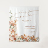 ボタニエレガントックグリー結婚の歓迎の背景 タペストリー (正面)