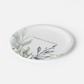 ボタニエレガントック結婚ス ペーパープレート (アングル)