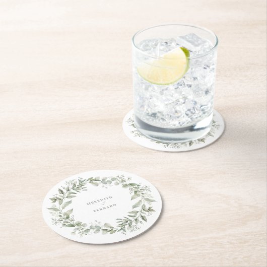 ボタニエレガントック結婚ス ラウンドペーパーコースター (インサイチュ)