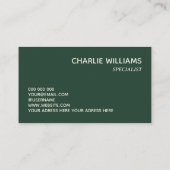 ボタニエレガントッ離れクグリーン 名刺 (裏面)