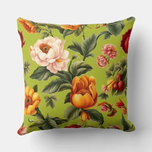 ボタニカイングリーン装飾用クッション クッション (裏面)