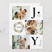 ボタニカエレガントフォトコラージュ | ジョイ・クリスマス シーズンカード (正面/裏面)