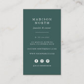 ボタニカクラフト |垂直ソーシャルメディア 名刺 (裏面)