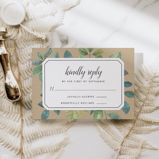 ボタニカクラフトRSVPカード 出欠カード