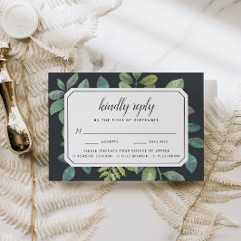 ボタニカナイトRSVPカードと食事の選択 出欠カード