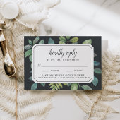 ボタニカナイトRSVPカードと食事の選択 出欠カード