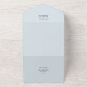 ボタニカモダン;アクアシーグラス金ゴールド結婚式の招待 オールインワン招待状 (外側)