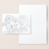 ボタニカラインアートキク花カード 箔カード (ディスプレー)