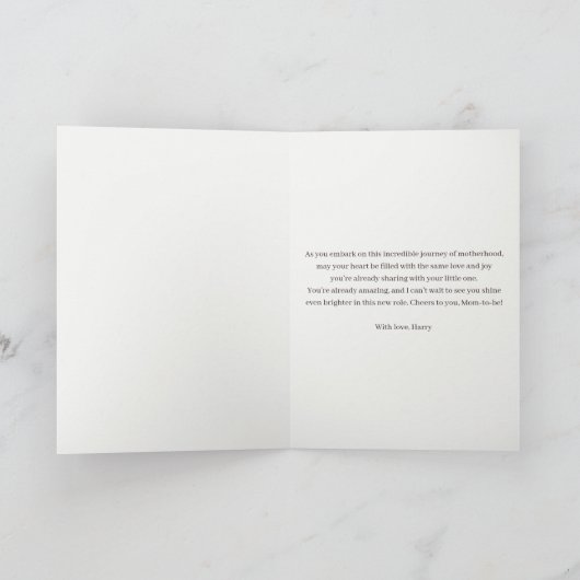 ボタニカルお母さんにとって幸せな最初の母の日 シーズンカード (内部)