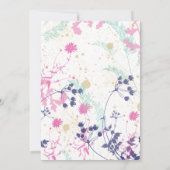 ボタニカルお洒落ブライダルシャワー招待状 招待状 (裏面)