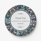 ボタニカルお洒落ベリ結婚ーズ ペーパープレート (正面)