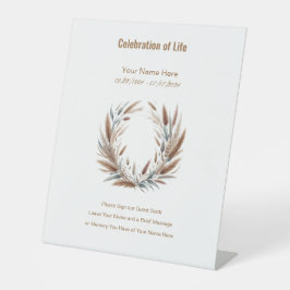 ボタニカルお願いゲストブックペデスタルサイン 台座サイン