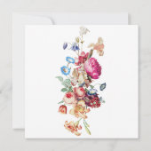 ボタニカルかわいらしブライダルシャワー招待状 招待状 (裏面)