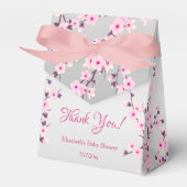 ボタニカルさくらんぼ花咲きピンクグレイありがとう フェイバーボックス (正面サイド)