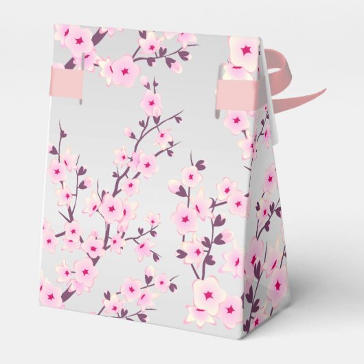 ボタニカルさくらんぼ花咲きピンクグレイありがとう フェイバーボックス (裏面サイド)