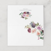 ボタニカルなイチジクとベリーブルゴーニュ結婚フローラ プレイスカード (外部開封)