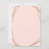 ボタニカルなフラッシュ フラワーの幾何学的な結婚式 招待状 (裏面)