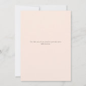 ボタニカルなモス＆ピーチ ベビーシャワー 招待状 (裏面)