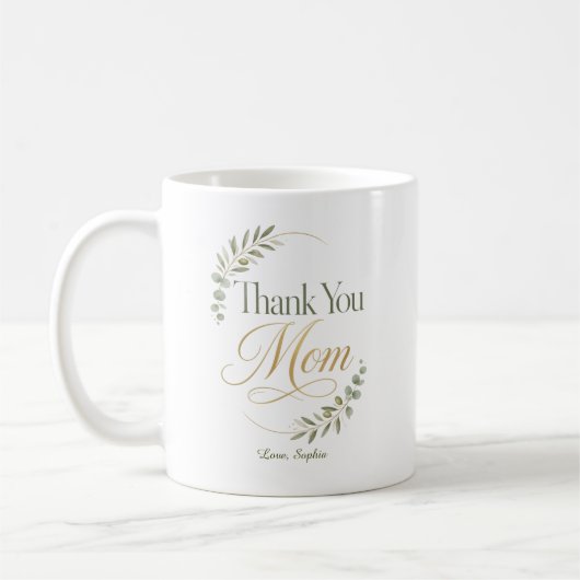 ボタニカルな感謝の気持ちを込めてママへ コーヒーマグカップ (左)