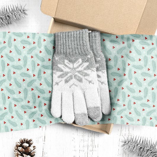 ボタニカルな松の葉と実のクリスマス 薄葉紙