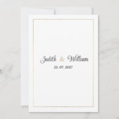 ボタニカルな紫 オレンジ ピンク ゴールドの花の出欠確認 招待状 (裏面)