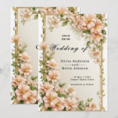 🌸 ボタニカルな結婚式の詳細デザイン 🌸 招待状 (正面/裏面)